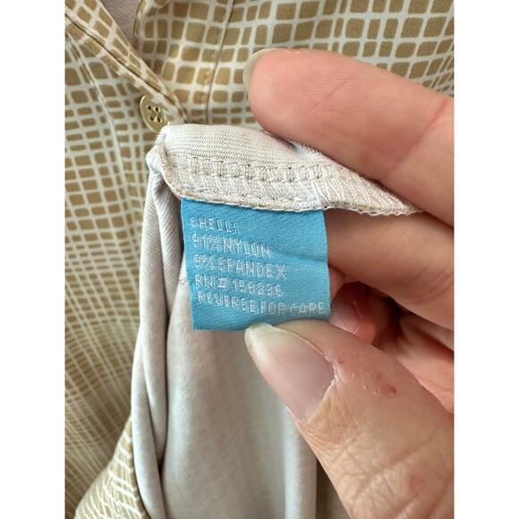 J.MCLAUGHLIN | Beige Grid Print Catalina Cloth Shirt Dress Belted | Size Small - Picture 6 of 7